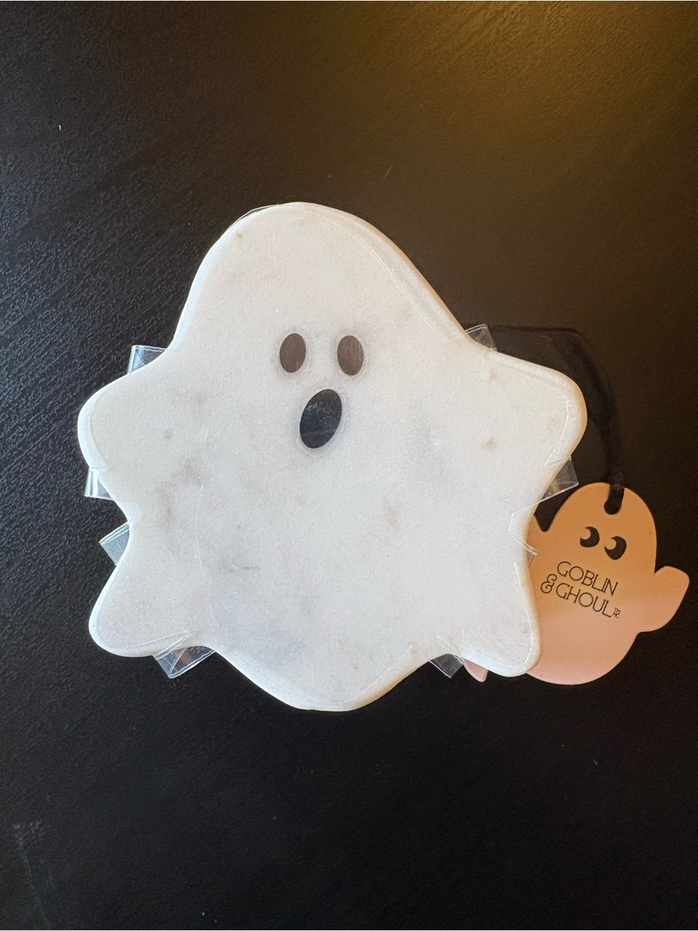 VIRAL Halloween 2026 Goblin & Ghoul Spooky Ghost Shaped Marble Coasters